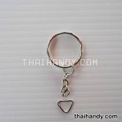 ห่วงพวงกุญแจ พร้อมโซ่ข้อต่อสามเหลี่ยม ขนาด 2 cm  บรรจุ 100 อัน สีนิเกิ้ล รูป 2