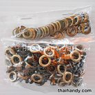 ตาไก่ เหล็ก ขนาด 5.2 mm (03) บรรจุ 100 ชุด สีทองรมดำ