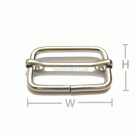 ตัวปรับสายโลหะ 2 ช่อง ขนาด 1.5 นิ้ว บรรจุ 10 อัน สีนิเกิ้ล รูป 2