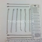 โซ่ไข่ปลา สายพร้อมข้อต่อ ขนาด 2.4 mm  บรรจุ 10 เส้น สีนิเกิ้ล รูป 2