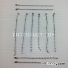 โซ่ไข่ปลา สายพร้อมข้อต่อ ขนาด 2.4 mm  บรรจุ 500 เส้น สีนิเกิ้ล รูป 2