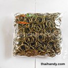 ห่วงพวงกุญแจ พร้อมโซ่ข้อต่อสามเหลี่ยม ขนาด 2 cm  บรรจุ 100 อัน สีทองรมดำ