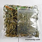 ห่วงพวงกุญแจ พร้อมโซ่ข้อต่อสามเหลี่ยม ขนาด 2 cm  บรรจุ 100 อัน สีทองรมดำ รูป 2