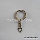 ห่วงพวงกุญแจ พร้อมโซ่ข้อต่อสามเหลี่ยม ขนาด 2 cm  บรรจุ 100 อัน สีทองรมดำ รูป 3