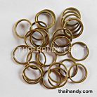 ห่วงพวงกุญแจแบนหนา เฉพาะห่วง ขนาด 2.5 cm  บรรจุ 100 อัน สีทองรมดำ