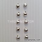 กระพรวนเหล็ก เงา ขนาด 6 mm  บรรจุ 10 อัน สีเงิน