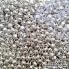 กระพรวนเหล็ก เงา ขนาด 6 mm  บรรจุ 500 อัน สีเงิน