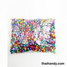 กระพรวนเหล็ก เงา ขนาด 8 mm  บรรจุ 500 อัน สีคละสี