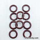 ห่วงไม้กลม ขนาด 3 cm  บรรจุ 50 อัน สีน้ำตาล รูป 2