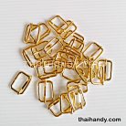 ตัวปรับสายโลหะ 2 ช่อง ขนาด 0.6 นิ้ว บรรจุ 20 อัน สีทอง