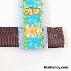 สายผ้า-ผ้ากุ๊น PP  ลายเวอร์จิ้น ขนาด 1 นิ้ว บรรจุ 50 เมตร สีน้ำตาลเข้ม รูป 3