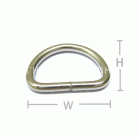 ห่วงเหล็กตัว D  ขนาด 0.6 นิ้ว บรรจุ 2 อัน สีนิเกิ้ล รูป 3