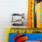หัวเข็มขัดสี่เหลี่ยม โลหะ ขนาด 1 X1.1 cm  บรรจุ 10 อัน สีนิเกิ้ล รูป 3