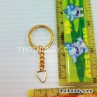 ห่วงพวงกุญแจแบนหนา พร้อมโซ่ข้อต่อสามเหลี่ยม ขนาด 2 cm  บรรจุ 500 อัน สีทอง รูป 2