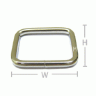 ห่วงเหล็กสี่เหลี่ยม ขนาด 1 นิ้ว บรรจุ 100 อัน สีทองรมดำ รูป 3