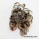 ห่วงพวงกุญแจ พร้อมโซ่ข้อต่อกลม ขนาด 2 cm  บรรจุ 500 อัน สีทองรมดำ รูป 2