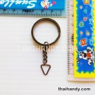 ห่วงพวงกุญแจแบนหนา พร้อมโซ่ข้อต่อสามเหลี่ยม ขนาด 2.5 cm  บรรจุ 10 อัน สีทองรมดำ รูป 3