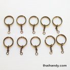 ห่วงพวงกุญแจแบนหนา พร้อมโซ่ข้อต่อกลม ขนาด 2.5 cm  บรรจุ 100 อัน สีทองรมดำ รูป 2