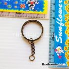 ห่วงพวงกุญแจแบนหนา พร้อมโซ่ข้อต่อกลม ขนาด 2.5 cm  บรรจุ 100 อัน สีทองรมดำ รูป 3