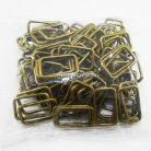 ห่วงเหล็กสี่เหลี่ยม ขนาด 1.2 นิ้ว บรรจุ 100 อัน สีทองรมดำ