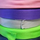 สายผ้า-ผ้ากุ๊น PP  ลายเวอร์จิ้น ขนาด 1 นิ้ว บรรจุ 1 เมตร สีเขียวตอง รูป 3