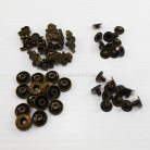 กระดุมแป๊กเหล็ก ขนาดแฟนซี (vt5) บรรจุ 100 ชุด สีทองรมดำ รูป 2