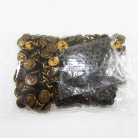 กระดุมแป๊กเหล็ก ขนาดแฟนซี (vt5) บรรจุ 100 ชุด สีทองรมดำ