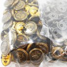 กระดุมแป๊กเหล็ก ขนาดแฟนซี (vt5) บรรจุ 100 ชุด สีทองรมดำ รูป 2