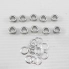 ตาไก่ อลูมิเนียม ขนาด 7.5 mm (20) บรรจุ 100 ชุด สีเงิน รูป 2