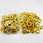 ตาไก่ เหล็ก ขนาด 13.8 mm (28) บรรจุ 100 ชุด สีทอง