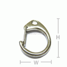 คอหมาโลหะ ตัวซี ขนาด 1.88x2.42 cm  บรรจุ 10 อัน สีนิเกิ้ล รูป 2