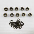 ตาไก่ เหล็ก ขนาด 7.5 mm (20) บรรจุ 10 ชุด สีทองรมดำ