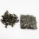 ตาไก่ เหล็ก ขนาด 7.5 mm (20) บรรจุ 5 กุรุส (720 ชุด) สีทองรมดำ