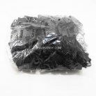 ตัวล็อคสายก้ามปูสี่เหลี่ยม พลาสติก ขนาด 1 นิ้ว บรรจุ 100 อัน สีดำ