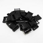 ตัวล็อคสายก้ามปูสี่เหลี่ยม พลาสติก ขนาด 1.2 นิ้ว บรรจุ 50 อัน สีดำ