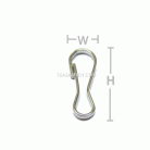 คอหมาคลิป ขนาด 9.2x24 mm (จิ๋ว) บรรจุ 100 อัน สีนิเกิ้ล รูป 3