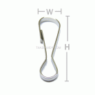 คอหมาคลิป ขนาด 12.1x35.4 mm (กลาง) บรรจุ 1000 อัน สีนิเกิ้ล รูป 3