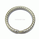 ห่วงพวงกุญแจลายหนา เฉพาะห่วง ขนาด 2.5 cm  บรรจุ 100 อัน สีทองรมดำ รูป 3