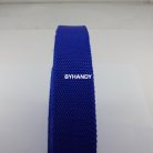 สายผ้า-ผ้ากุ๊น PP  ลายเวอร์จิ้น ขนาด 1 นิ้ว บรรจุ 50 เมตร สีน้ำเงิน รูป 3