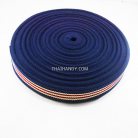 สายผ้า-ผ้ากุ๊น Cotton (ฝ้าย) ลายสลับ ขนาด 1.5 นิ้ว บรรจุ 50 หลา สีกรมแดงครีม