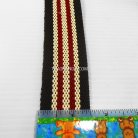 สายผ้า-ผ้ากุ๊น Cotton (ฝ้าย) ลายสลับ ขนาด 1.5 นิ้ว บรรจุ 50 หลา สีน้ำตาลเข้มแดงครีม รูป 3