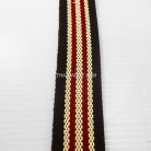 สายผ้า-ผ้ากุ๊น Cotton (ฝ้าย) ลายสลับ ขนาด 1.5 นิ้ว บรรจุ 1 เมตร สีน้ำตาลเข้มแดงครีม