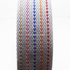 สายผ้า-ผ้ากุ๊น Cotton (ฝ้าย) ลายจุดไข่ปลา ขนาด 1.5 นิ้ว บรรจุ 50 หลา สีเทาเงิน รูป 2