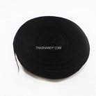 สายผ้า-ผ้ากุ๊น PP  ลายเวอร์จิ้น ขนาด 7 หุน บรรจุ 50 เมตร สีดำ