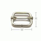 ตัวปรับสายโลหะ 2 ช่อง ขนาด 0.5 นิ้ว บรรจุ 10 อัน สีทอง รูป 3