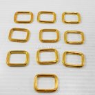 ห่วงเหล็กสี่เหลี่ยม ขนาด 0.6 นิ้ว บรรจุ 20 อัน สีทอง