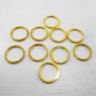 ห่วงพวงกุญแจแบนหนา เฉพาะห่วง ขนาด 2.5 cm  บรรจุ 10 อัน สีทอง