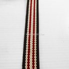 สายผ้า-ผ้ากุ๊น Cotton (ฝ้าย) ลายสลับ ขนาด 1 นิ้ว บรรจุ 1 เมตร สีน้ำตาลเข้ม