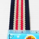 สายผ้า-ผ้ากุ๊น Cotton (ฝ้าย) ลายสลับ ขนาด 1.5 นิ้ว บรรจุ 50 หลา สีกรมบานเย็นครีม รูป 3