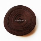 สายผ้า-ผ้ากุ๊น PP  ลายเวอร์จิ้น ขนาด 7 หุน บรรจุ 50 เมตร สีน้ำตาลเข้ม